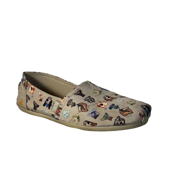Skechers BOBs for Dogs Posh Pups Slip-On Flat Memory Foam Shoes Sz 8 - Picture 1 of 8